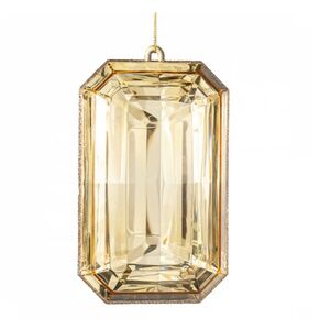 Champagne Gold 3D Gem Ornament – Faceted Acrylic, Mirrored & Sparkling